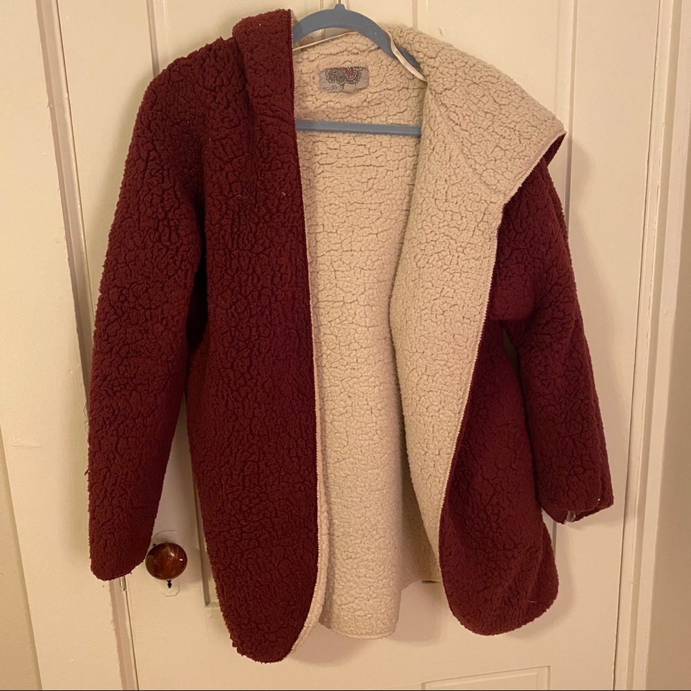 Carmella Reversible Hooded Teddy Jacket